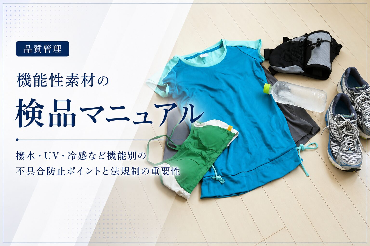 機能性素材の検品マニュアル｜撥水・UV・冷感など機能別の不具合防止ポイントと法規制の重要性